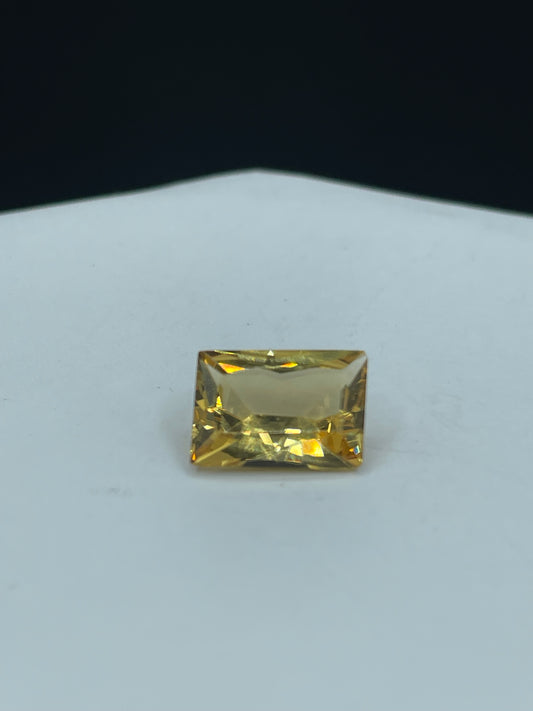 7.01 Carat Natural Golden Beryl Emerald Cut Loose Gemstone (10x14x7 MM)