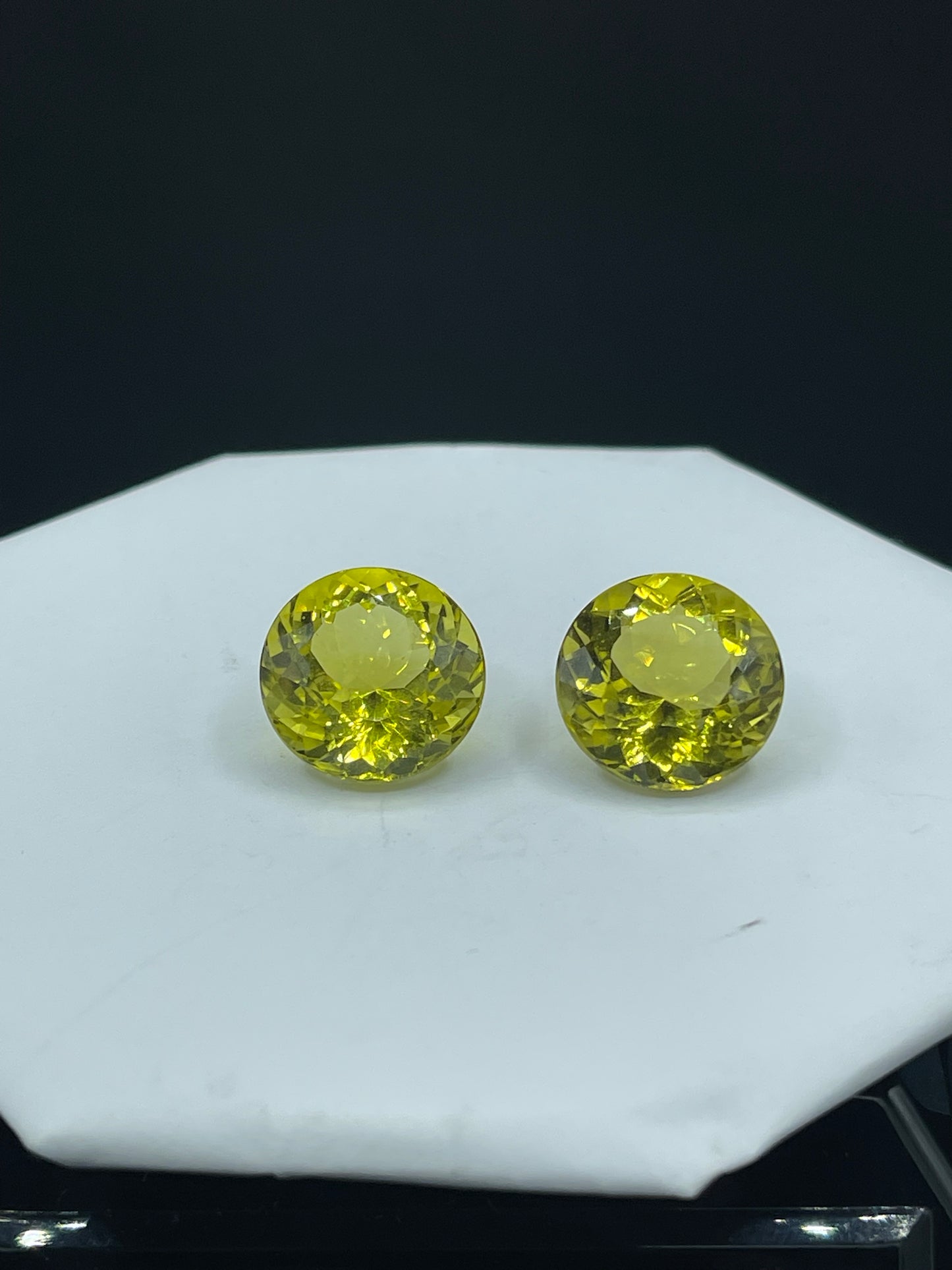 28 Carat Natural Flawless Citrine Portuguese Round Cut Matching Loose Gemstones (16x16x11 MM)