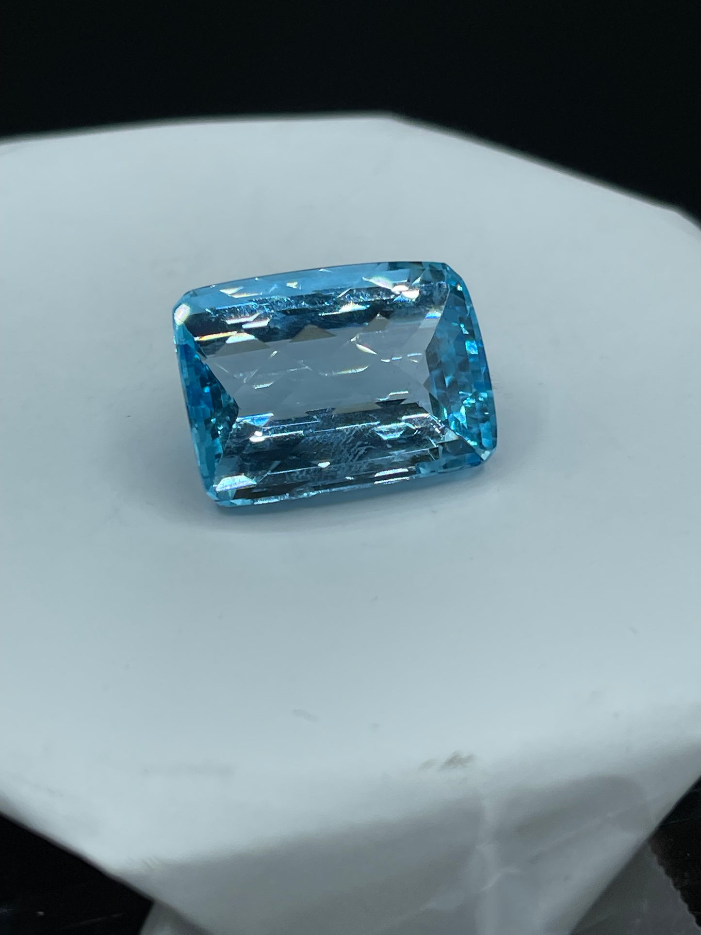 39.49 Carat Super Swiss Blue Topaz Emerald Cut Loose Gemstone (22.75 x 16.62 x 11.51 MM)