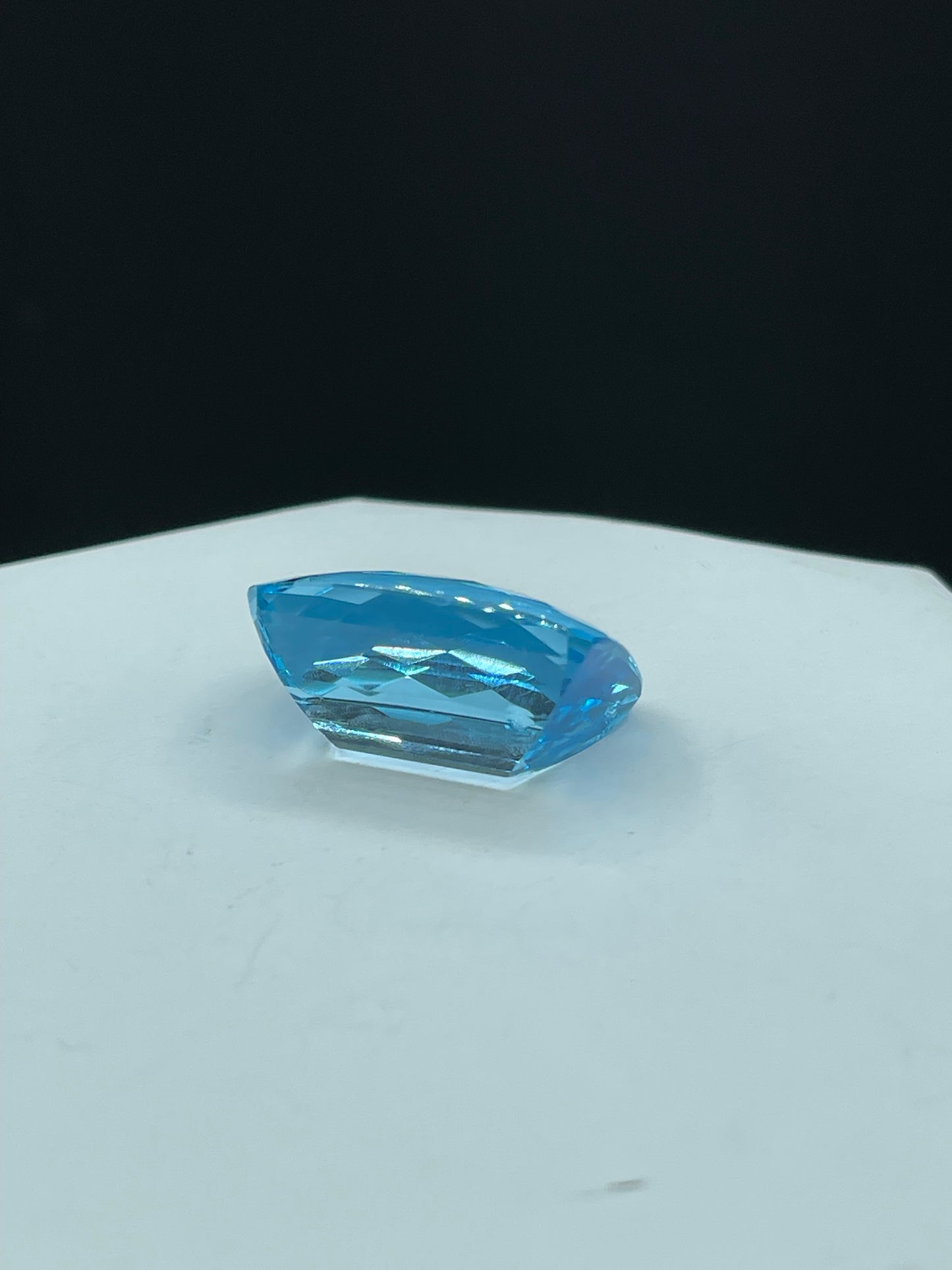 39.49 Carat Super Swiss Blue Topaz Emerald Cut Loose Gemstone (22.75 x 16.62 x 11.51 MM)