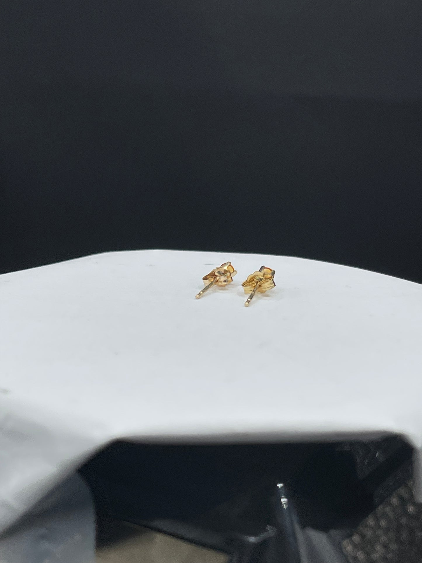3MM Natural Madeira Citrine 14k Yellow Gold Stud Earrings
