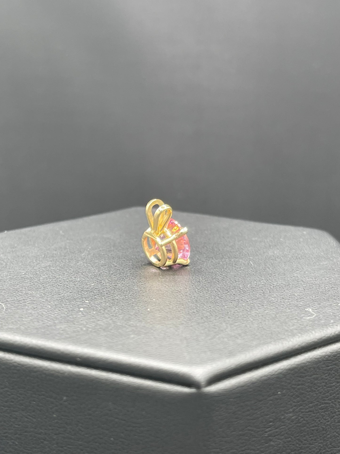 4.57 Carat Pink Mystic Topaz 14k Yellow Gold Pendant