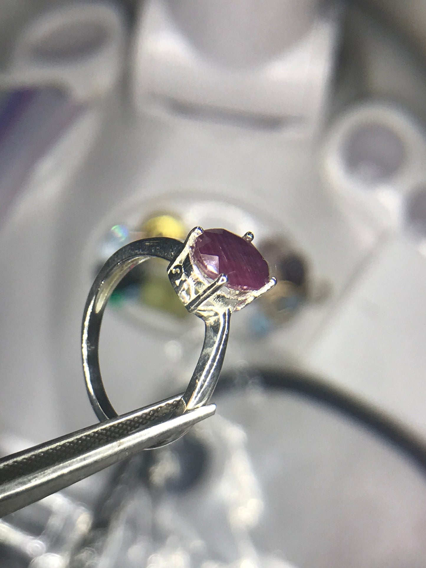 Natural Ruby Sterling Silver Ring