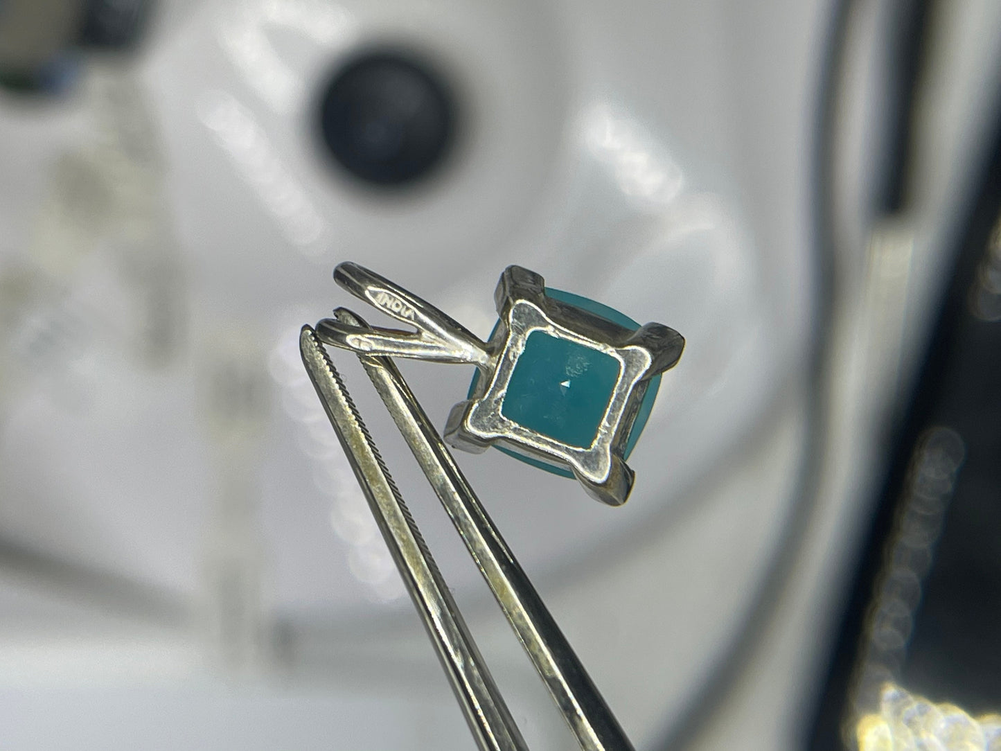 Paraiba Chalcedony Sterling Silver Pendant