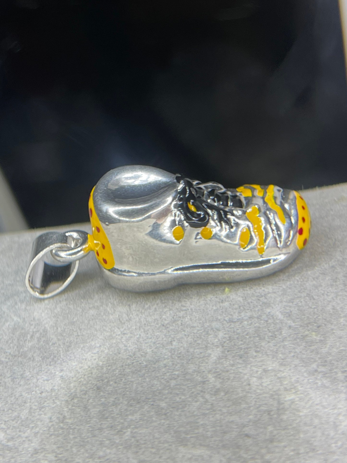 Handmade Designer Shoe Sterling Silver Pendant