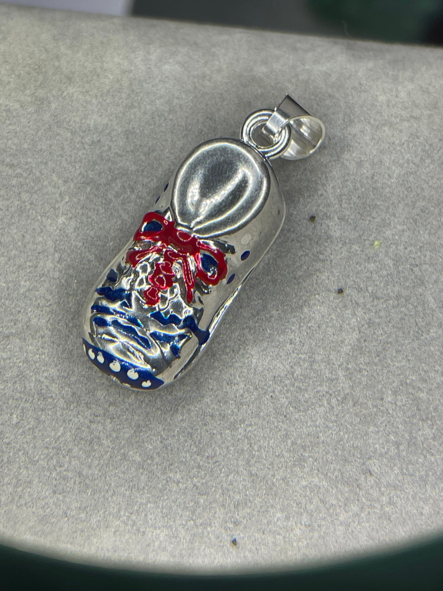 Handmade Designer Shoe Sterling Silver Pendant