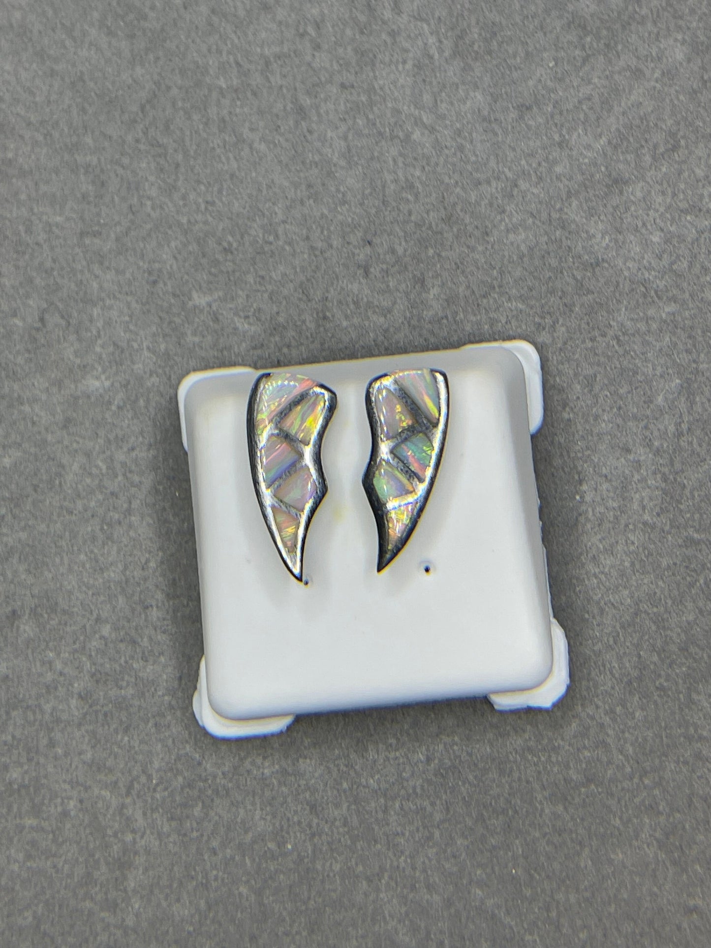 Inlaid Australian Opal Sterling Silver Earrings