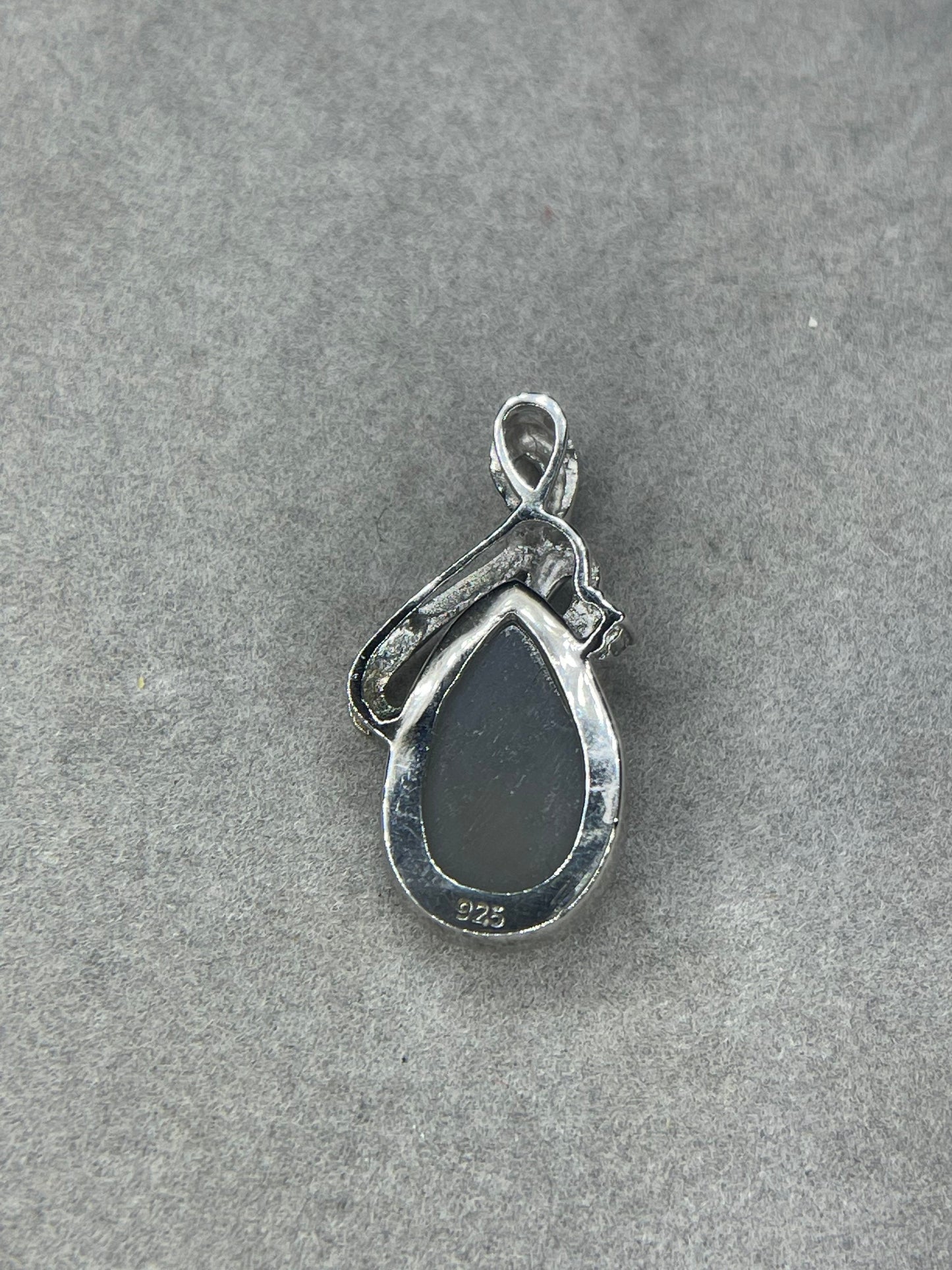 Gold Druzy Quartz White Topaz Sterling Silver Pendant