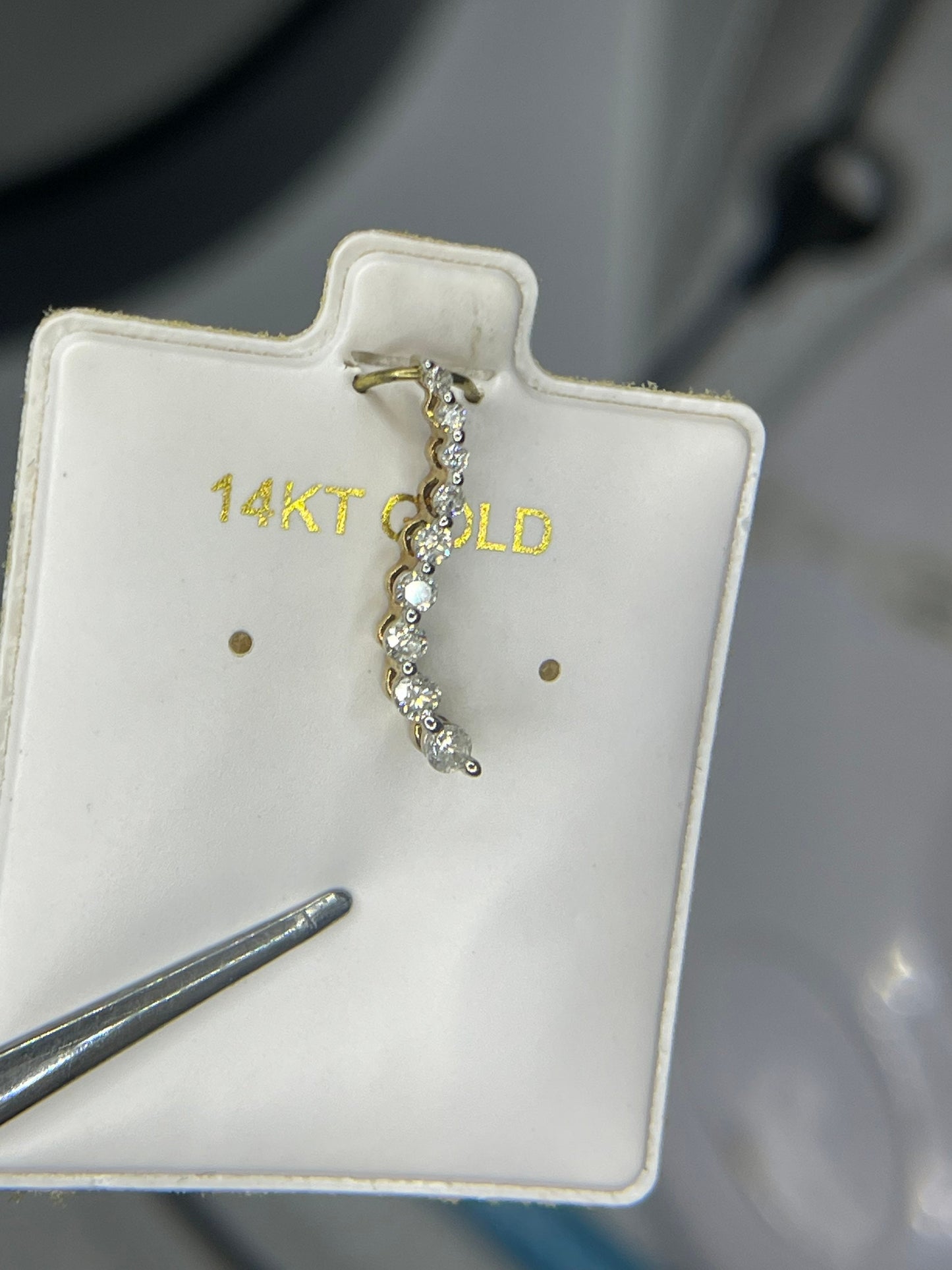 Petite Natural Diamond 14K Yellow Gold Journey Slide Pendant