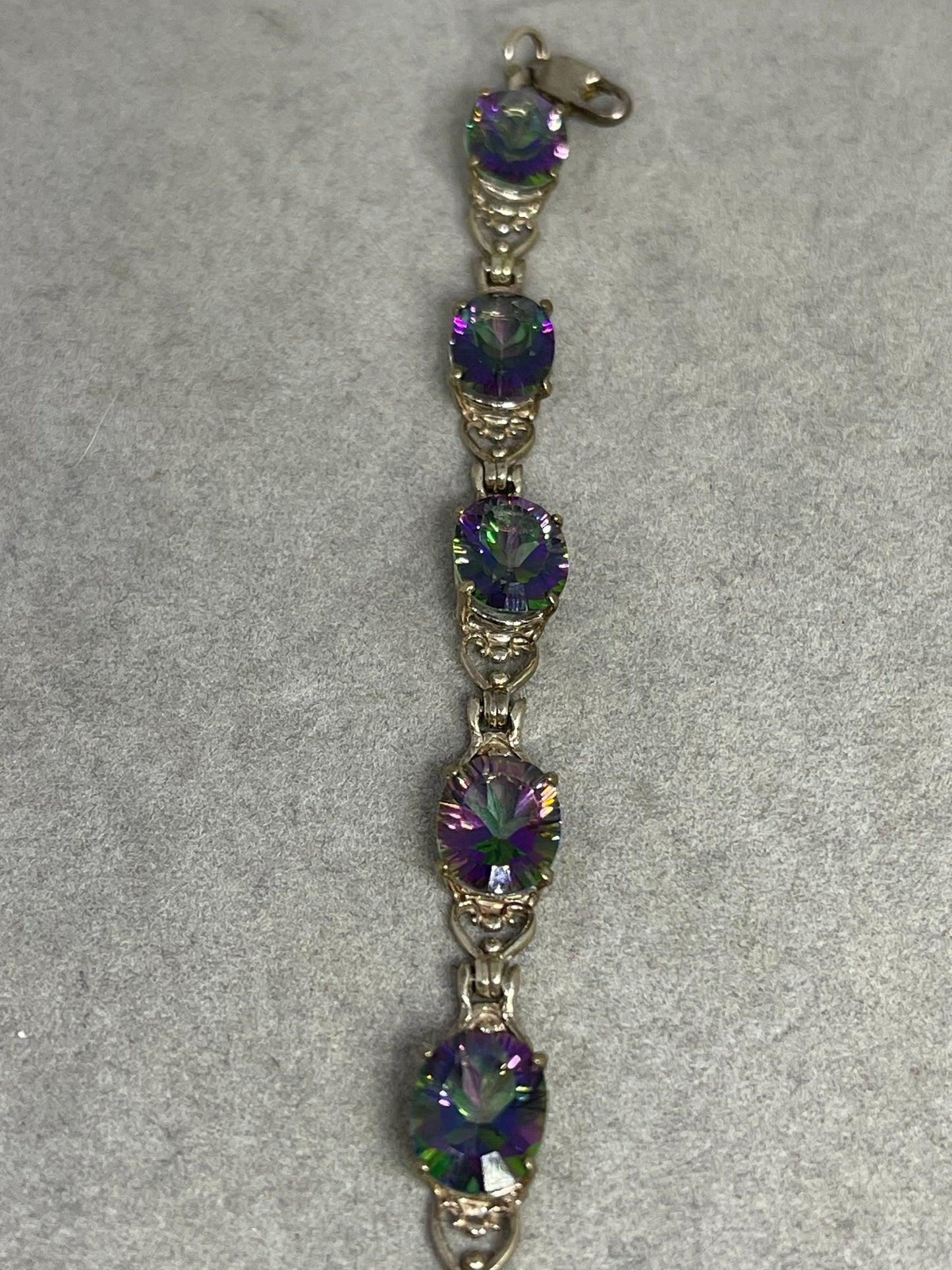 29 Carat Mystic Topaz Sterling Silver Bracelet (7 inches)