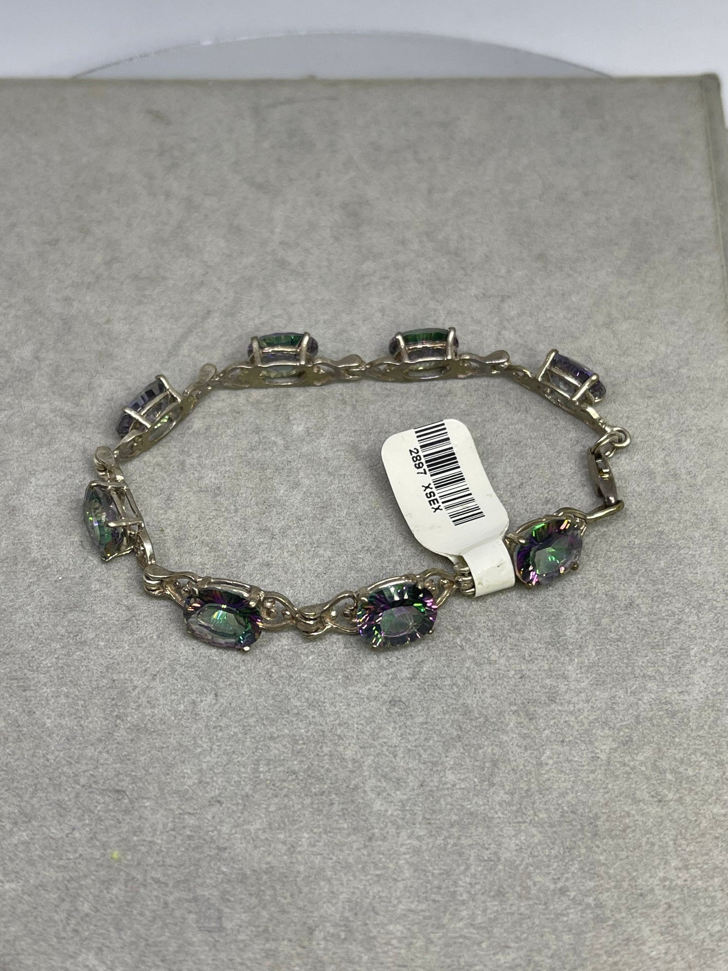 29 Carat Mystic Topaz Sterling Silver Bracelet (7 inches)