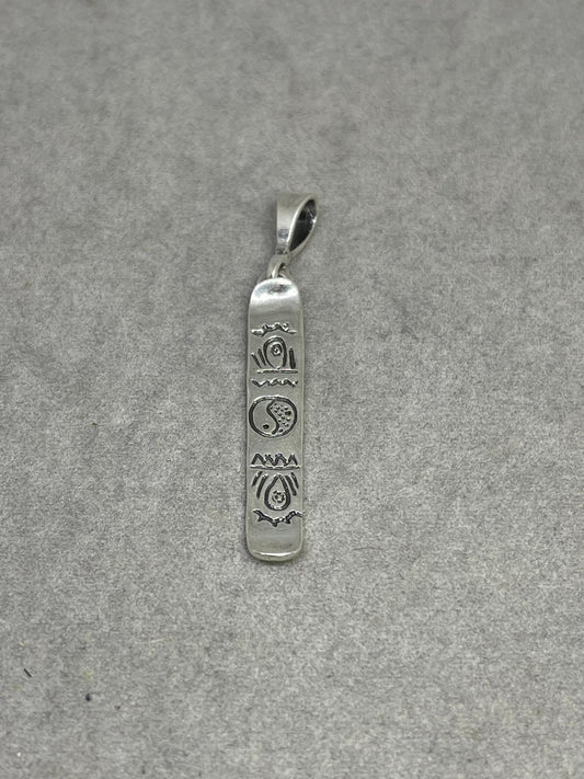 Snowboard Sterling Silver Pendant