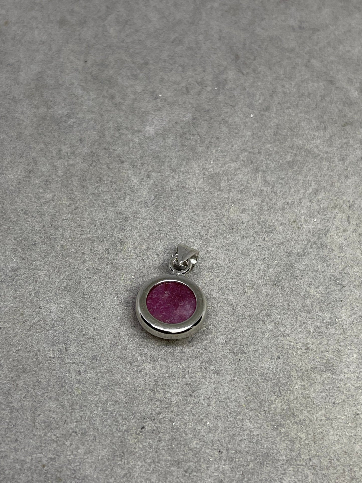 Natural Untreated Ruby Sterling Silver Pendant