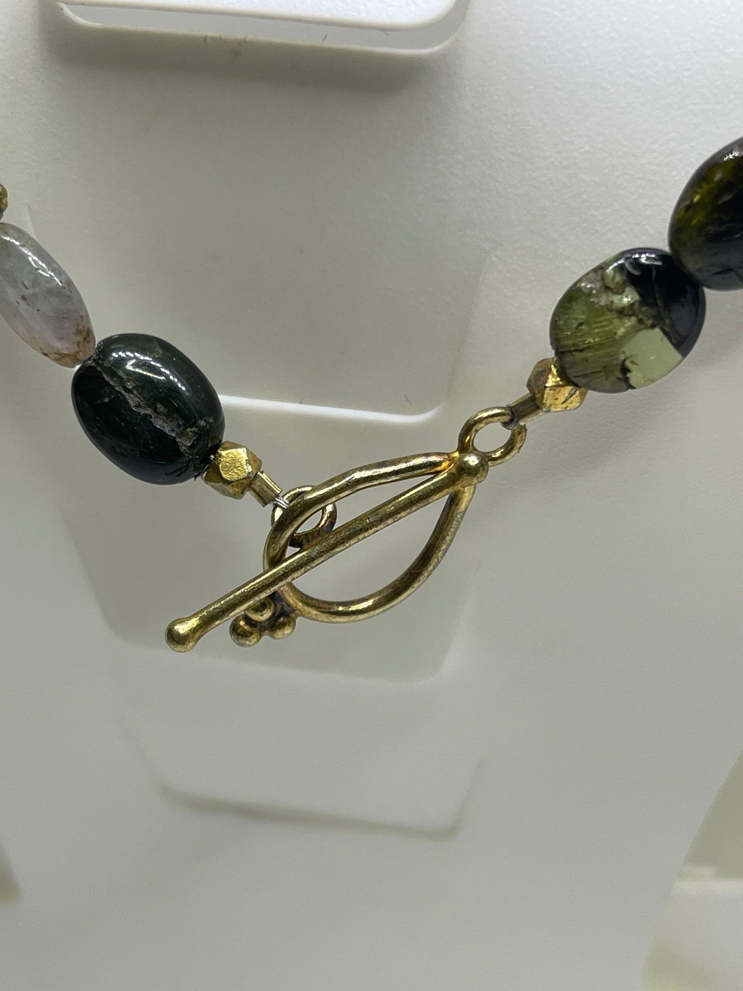 Natural Multicolor Tourmaline Vermeil Choker Necklace