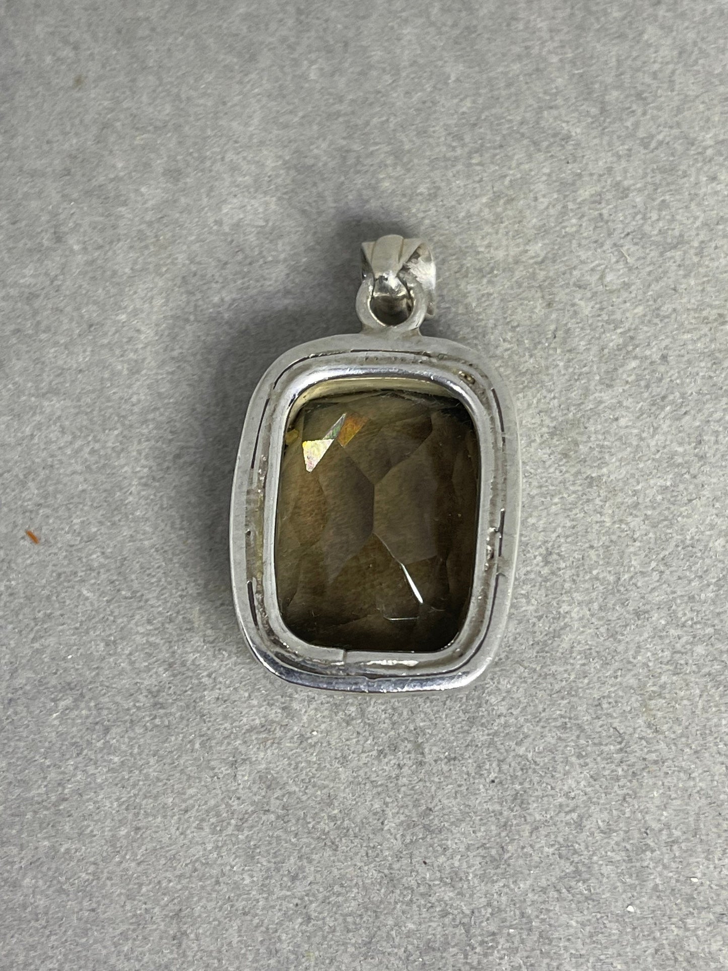 32 Carat Smokey Quartz Sterling Silver Pendant
