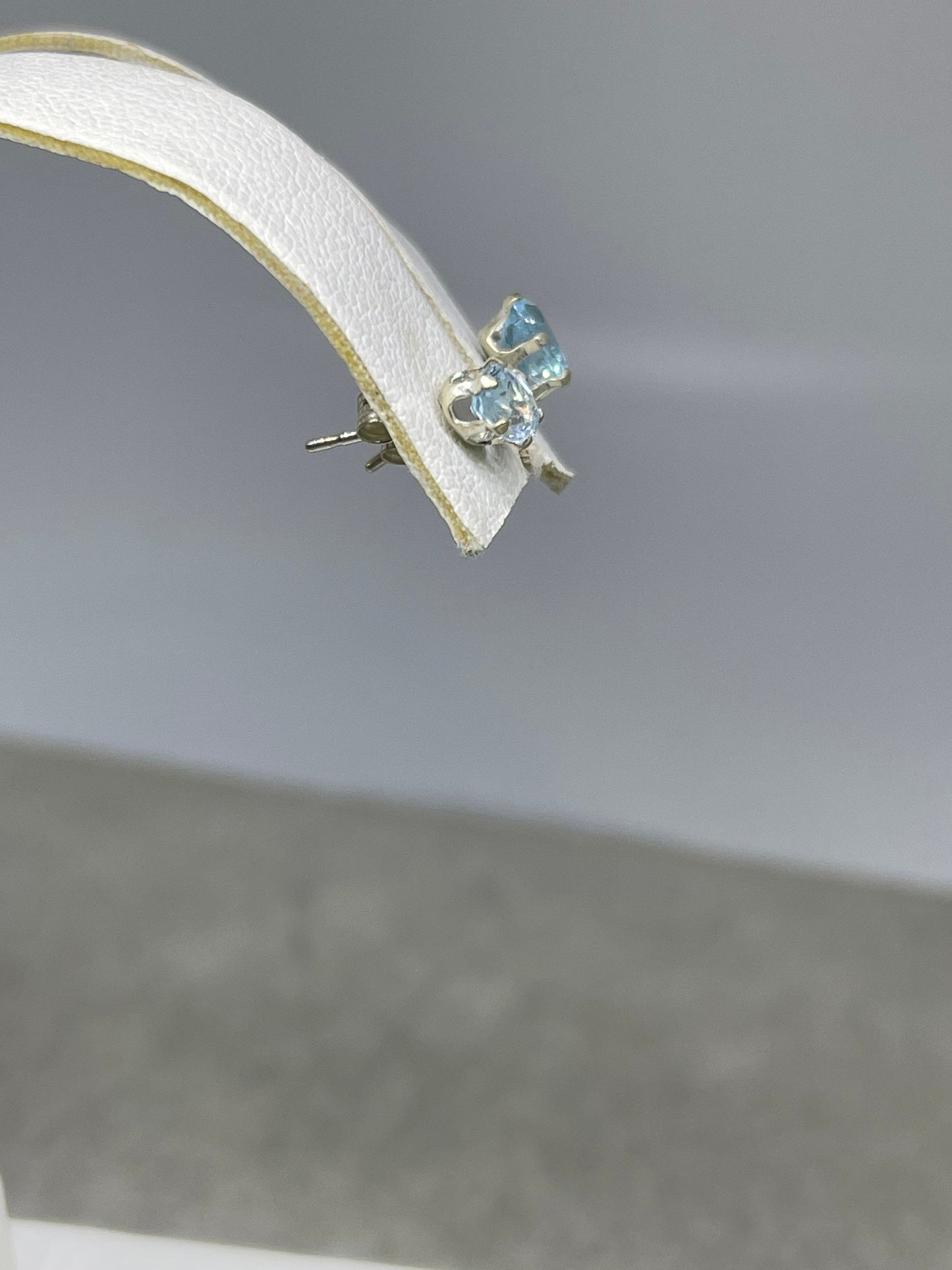 Blue Topaz Sterling Silver Stud Earrings