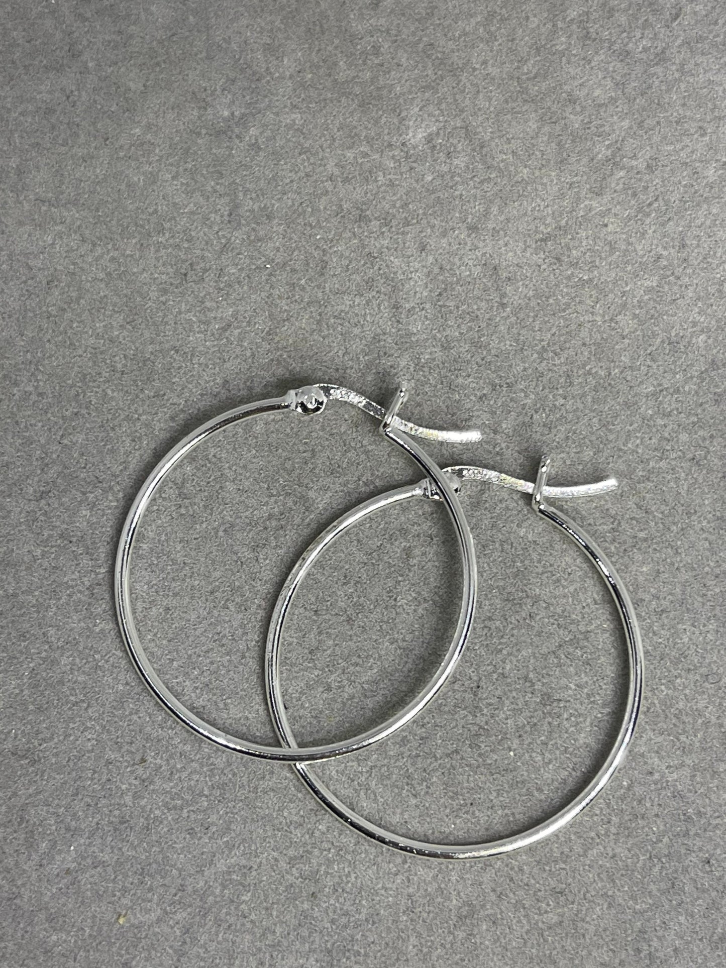 Sterling Silver Hoop Earrings 30 MM