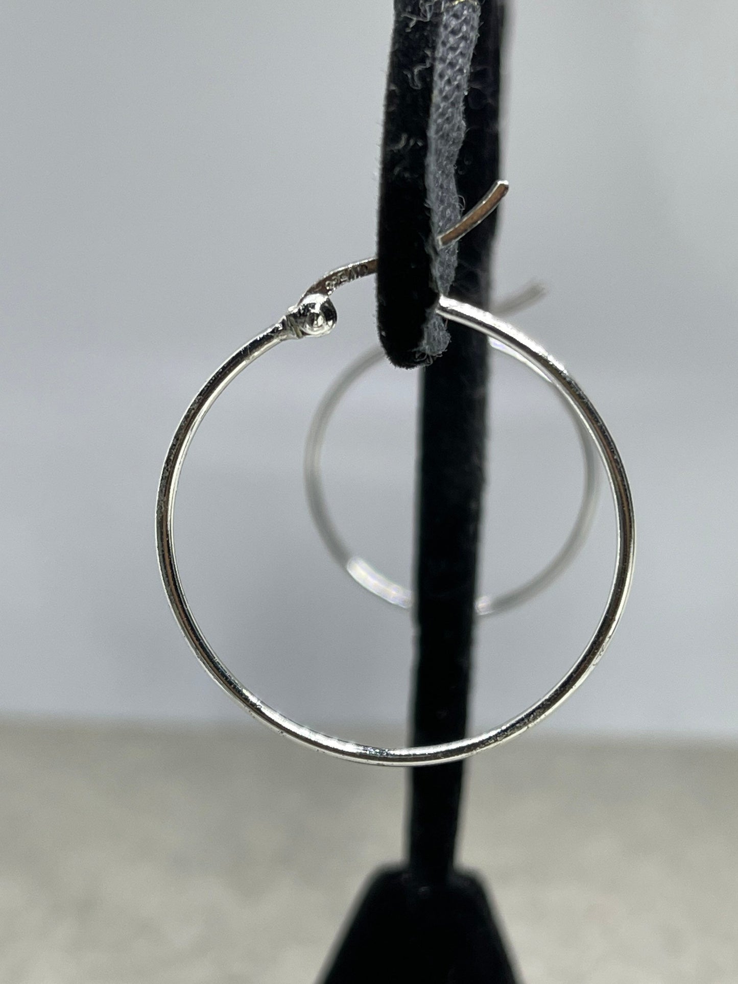 Sterling Silver Hoop Earrings 30 MM