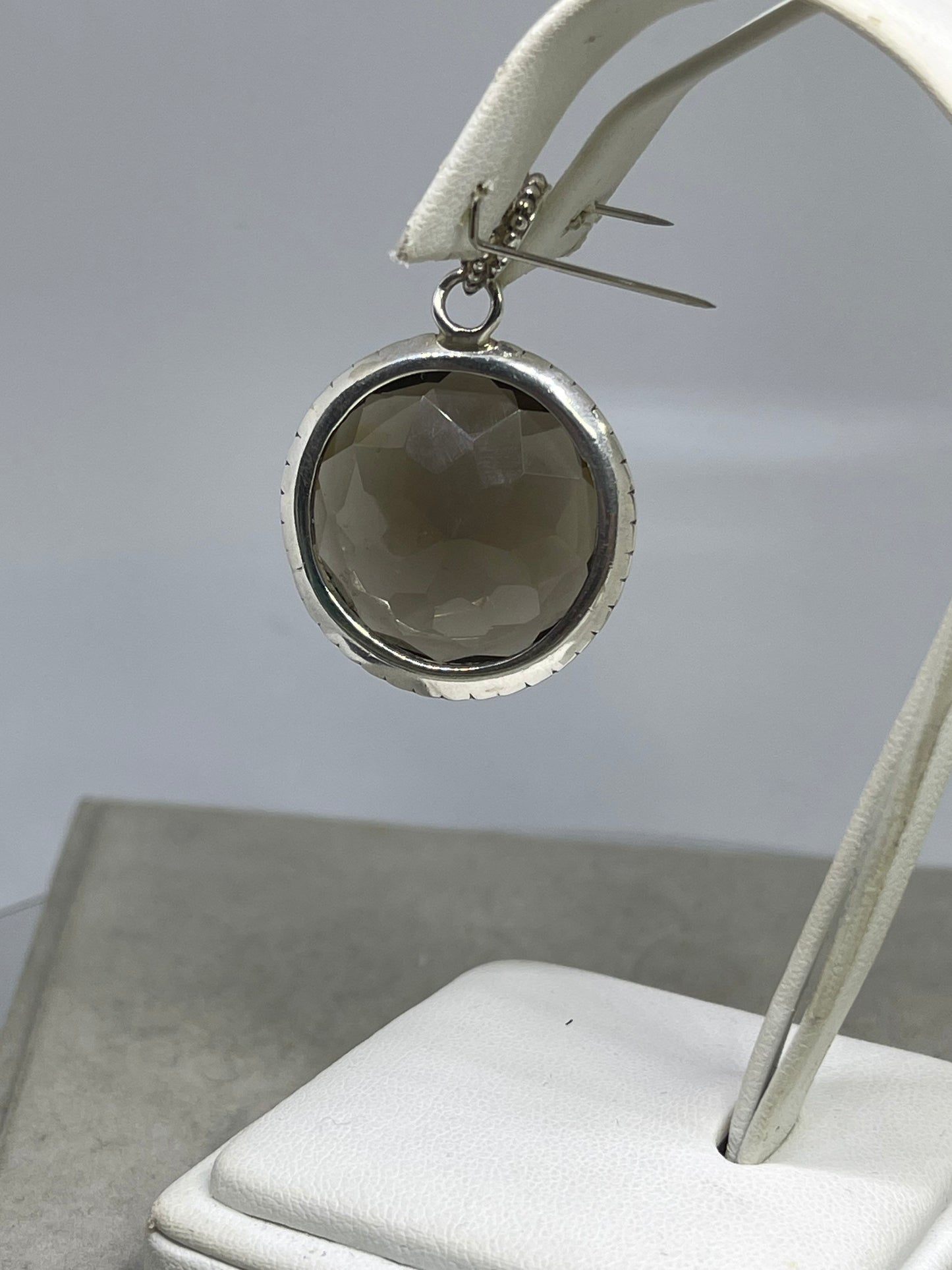 30 Carat Smokey Quartz Sterling Silver Pendant