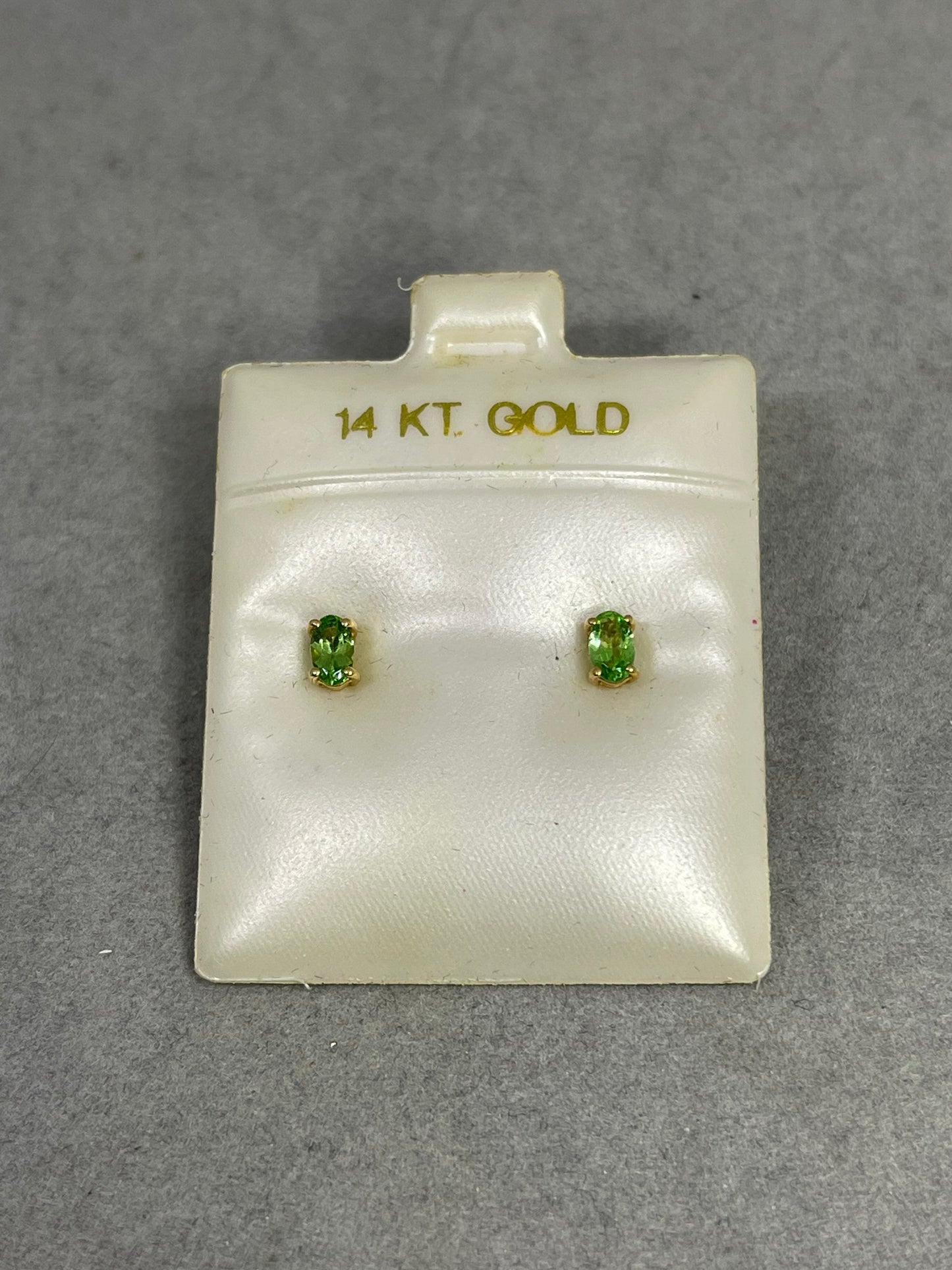 Natural Tsavorite 14k Yellow Gold Stud Earrings