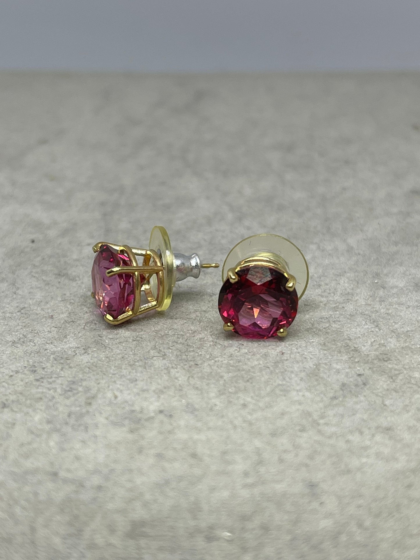 6 Carat Fire Mystic Topaz 14k Yellow Gold Stud Earrings