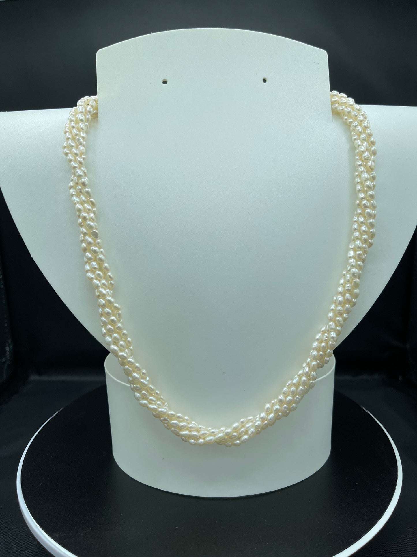 Five Strand Freshwater Pearl Vermeil Clasp Necklace
