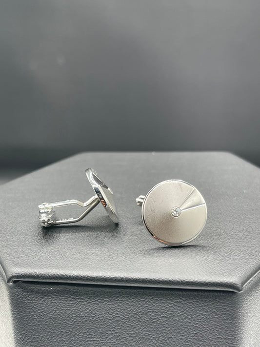 Sterling Silver & CZ Cufflinks