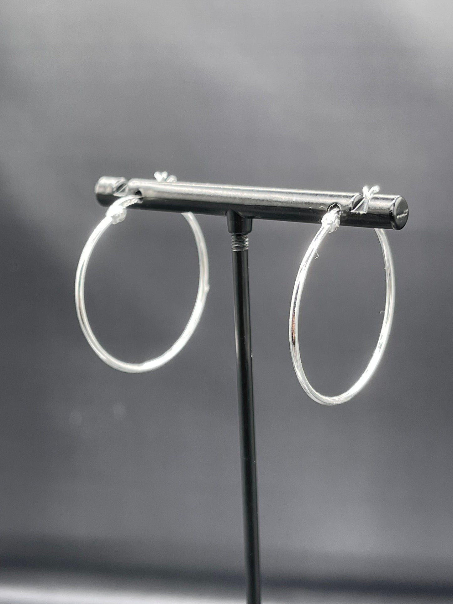 Sterling Silver Hoop Earrings 30 MM