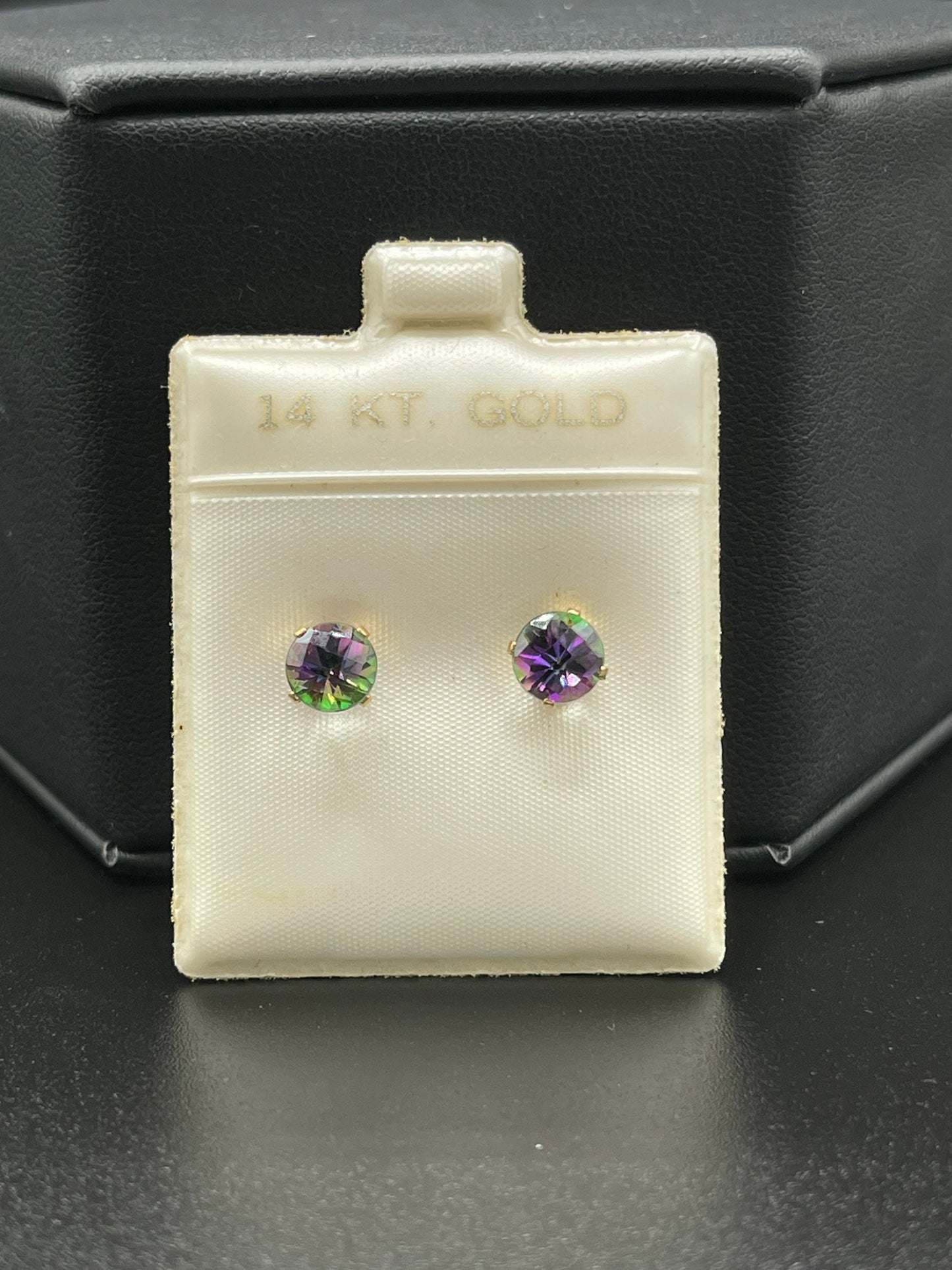 Mystic Topaz 14K Yellow Gold Earrings