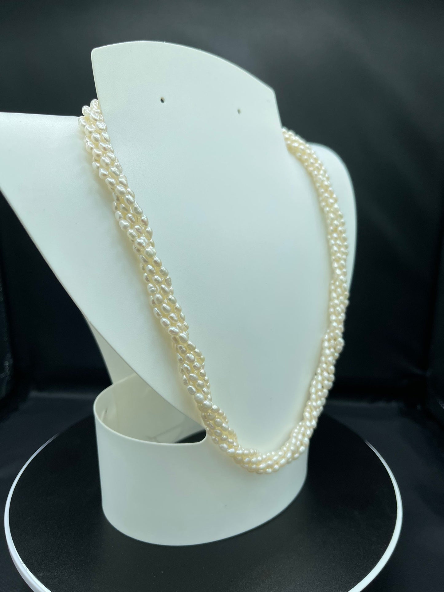 Five Strand Freshwater Pearl Vermeil Clasp Necklace
