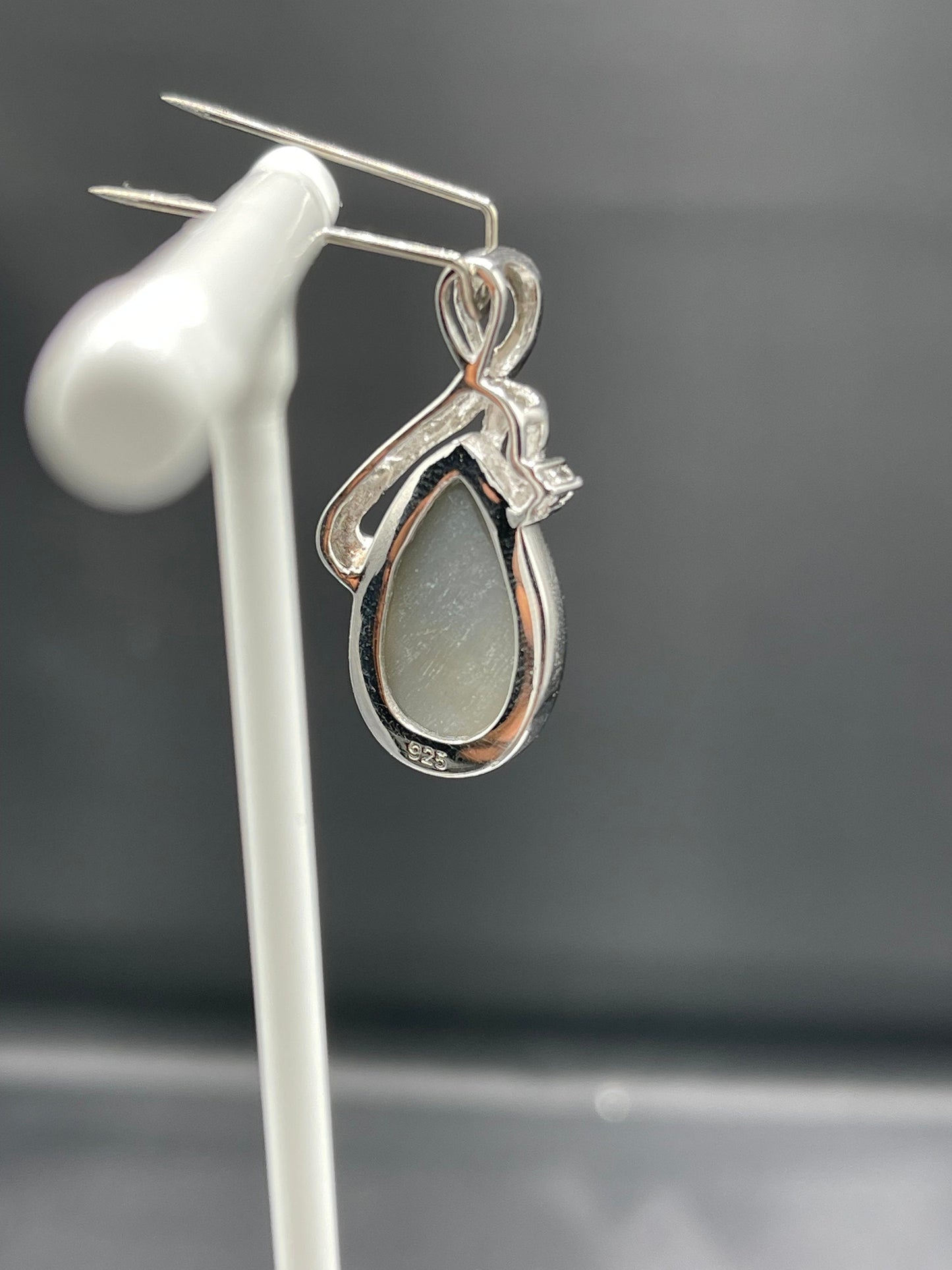 Gold Druzy Quartz White Topaz Sterling Silver Pendant
