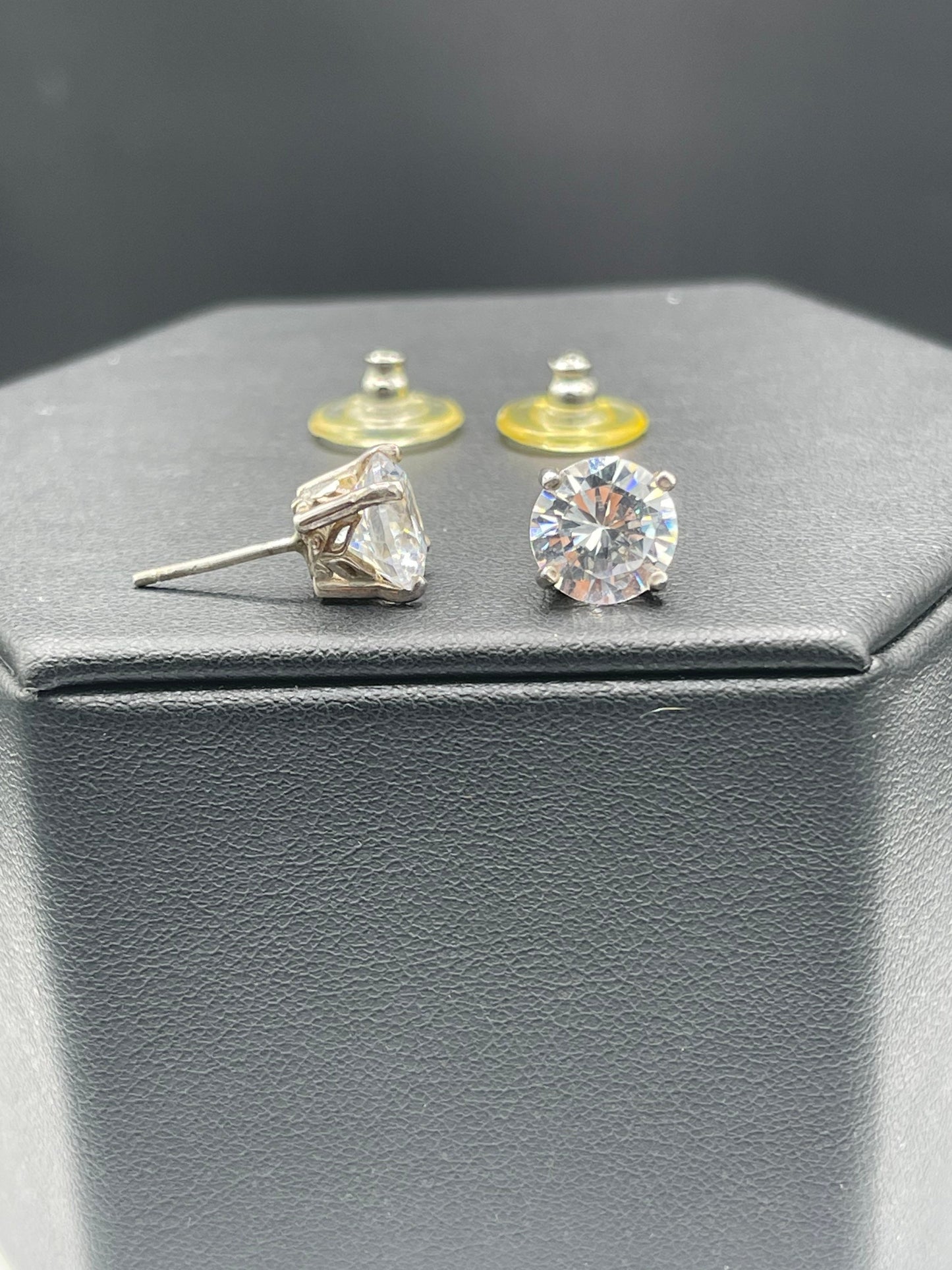 2.75 Carat CZ Sterling Silver Stud Earrings