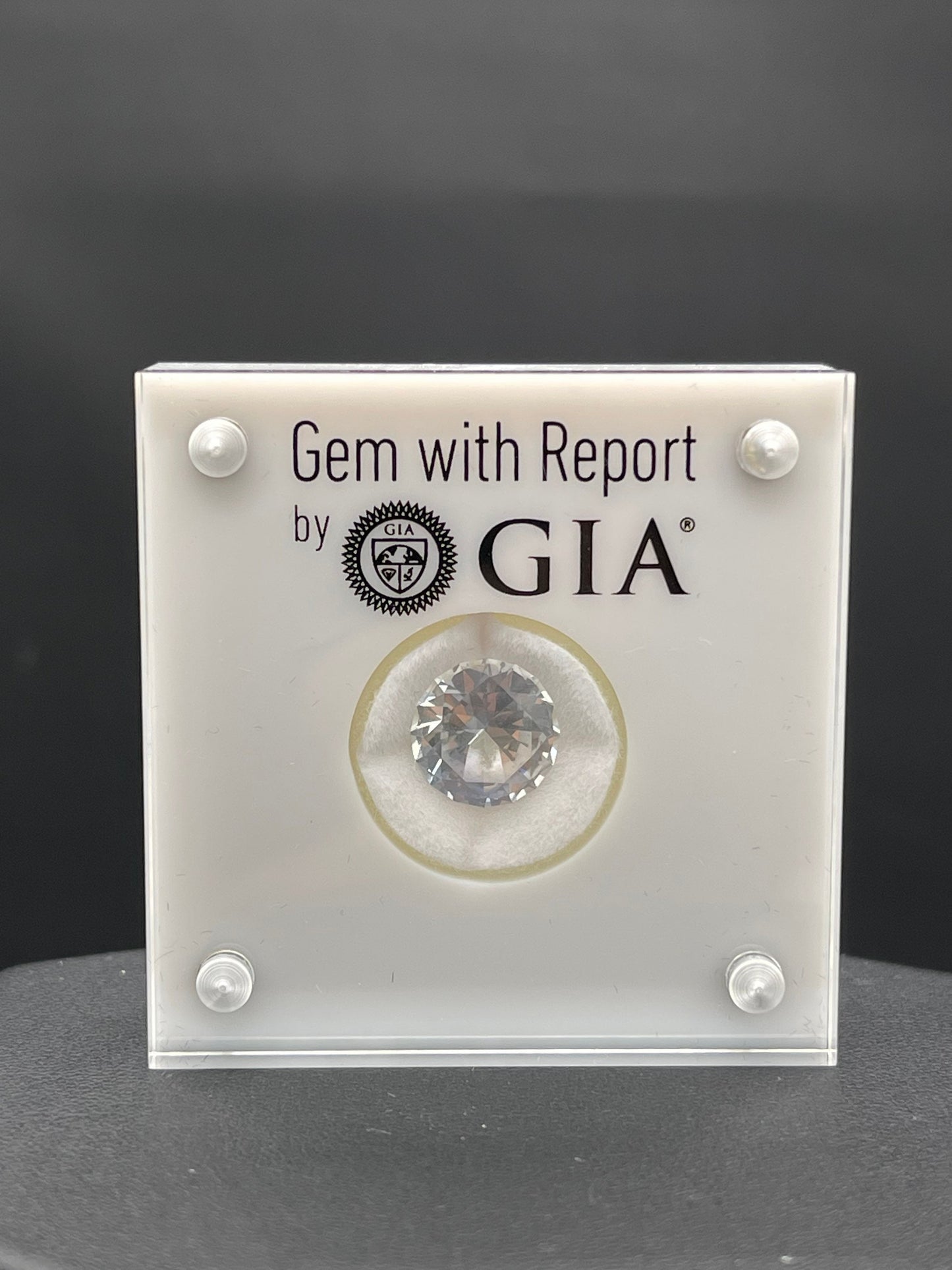 5.66 Natural GIA Certified Round Brilliant White (Very Light Blue) Sapphire