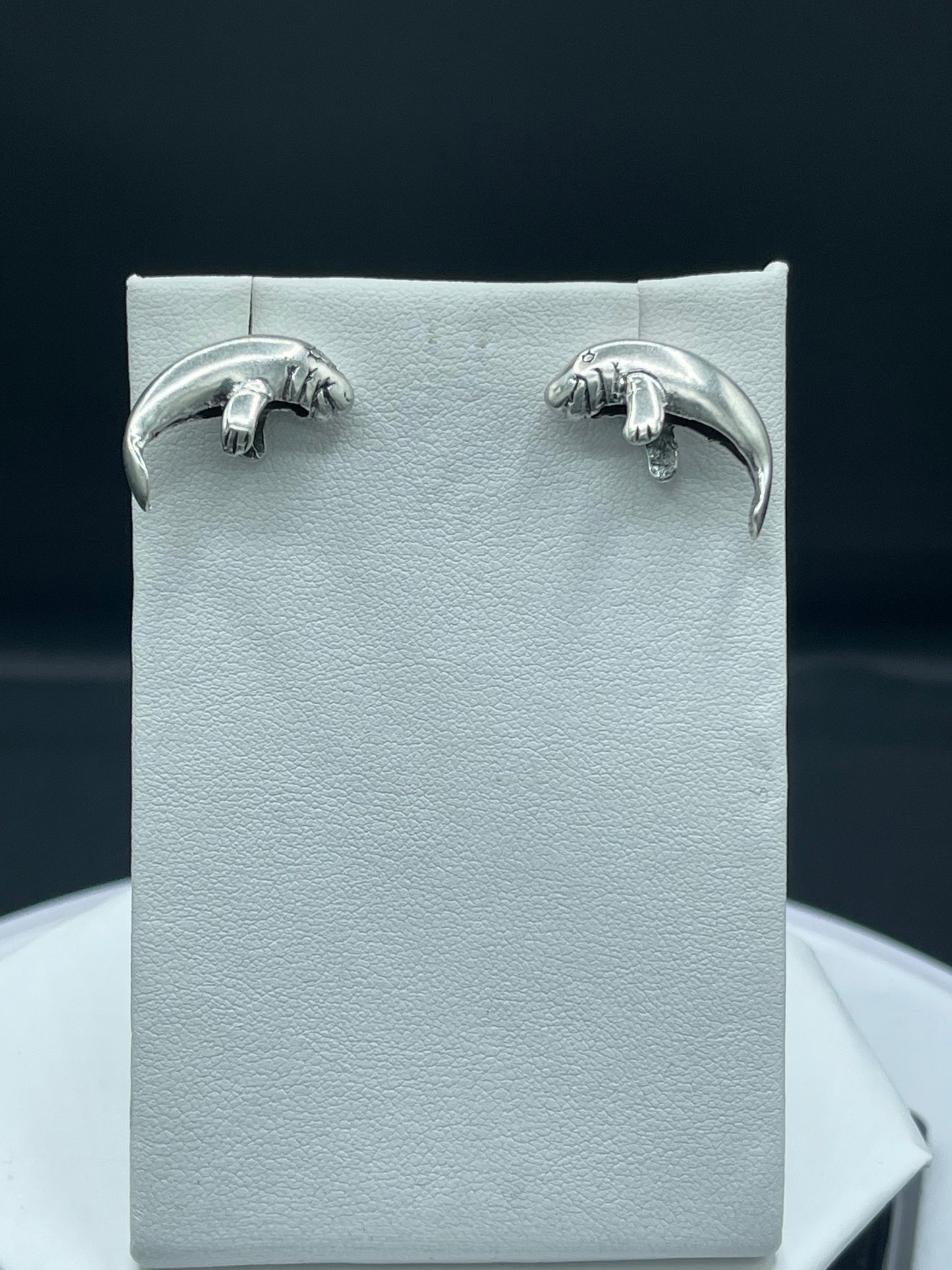 Manatee Sterling Silver Earrings