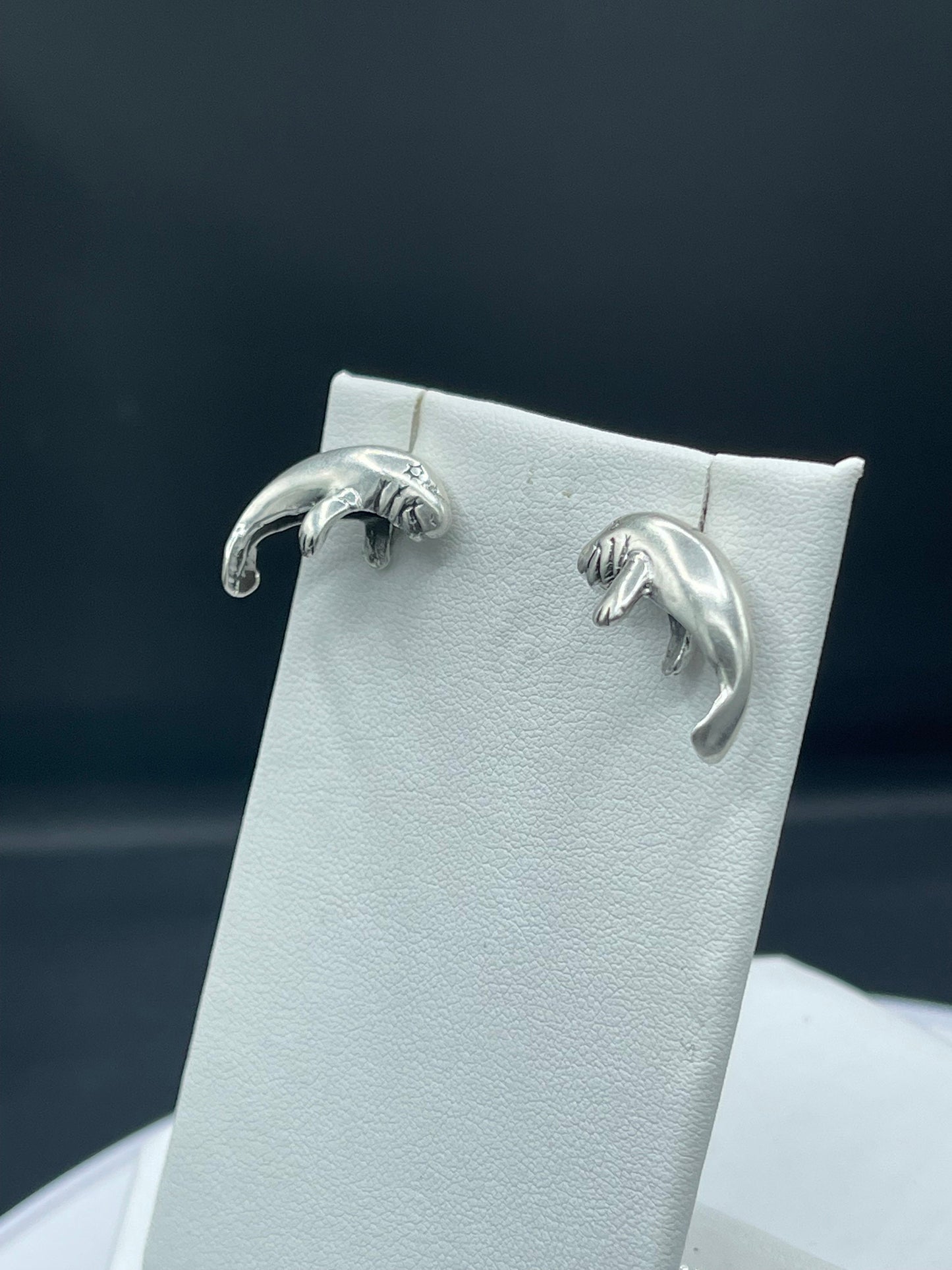 Manatee Sterling Silver Earrings