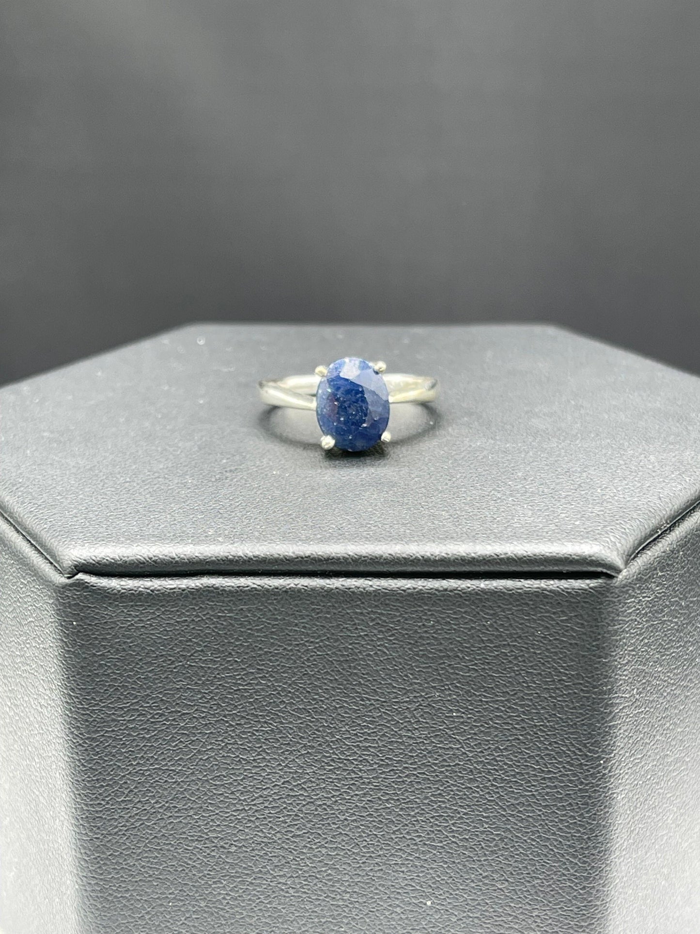 Natural Sapphire Sterling Silver Ring