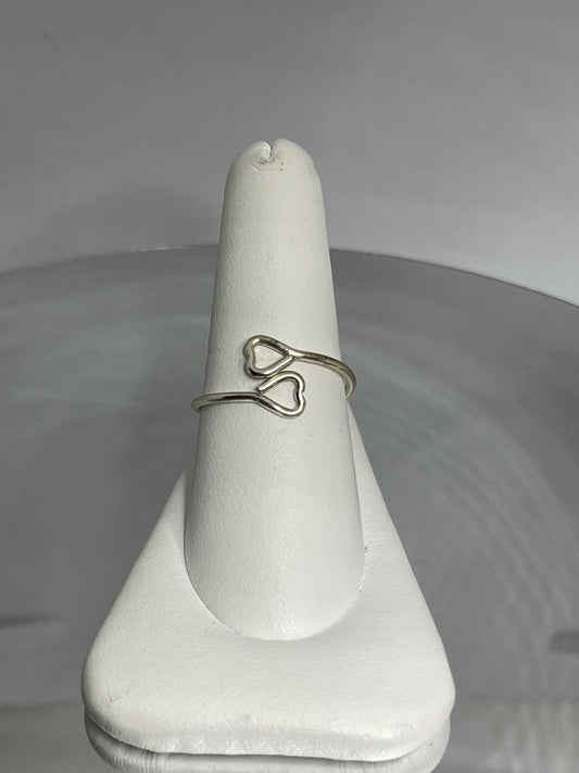 Handmade Sterling Silver Heart Adjustable Ring