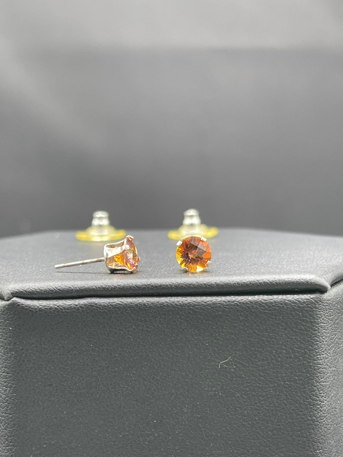 Sunset Mystic Topaz 6MM Sterling Silver Stud Earrings
